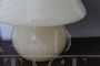 Cream colored Murano glass mushroom lamp, 1970s