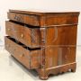 Louis Philippe capuchin chest of drawers in carved walnut, 19th century Italy