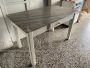 Vintage kitchen table with gray marble top