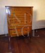 Threaded bedside table from the 18th century with 3 drawers