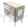 Sideboard with 2 glass doors in soft colours