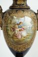 Antique French vase in Sèvres porcelain with gallant scene