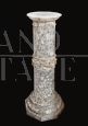 Antique Roman column in flowered alabaster