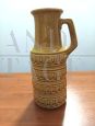 Large vintage W. Germany jug in yellow ceramic