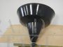 Vintage industrial black metal funnel lamp, diameter 45cm, 1940