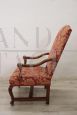 Majestic antique padded armchair from the early 18th century