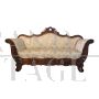 Antique Louis Philippe sleigh sofa, mid 19th century