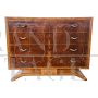 Art Deco chest of drawers in walnut briar with inlays