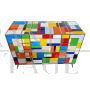 Design dresser covered with multicolored Murano glass squares