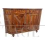 Antique Venetian sideboard from the late 18th century in cherry wood with rounded sides