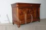 Antique Louis Philippe capuchin chest of drawers in walnut with briarwood drawers