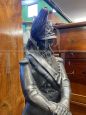 Antique military sculpture with Savoy artilleryman in bronze, 19th century