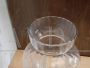 Vintage glass vase with lid, 1980s