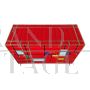 Dresser with four drawers in red Murano glass