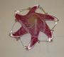 Vintage pocket tray centerpiece in pink Murano glass