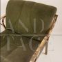 Armchair design by Vittorio Gregotti in green suede, 1960s