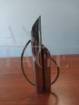 Gio Ponti style stainless steel vase