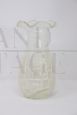 Vintage transparent Murano glass vase with bubbles