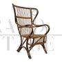 Design armchair in bamboo and rattan