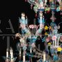 Rezzonico style chandelier in multicolored crystal Murano glass