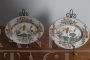 Pair of antique 18th century trays in Ferniani Faenza ceramic              