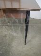 Vintage brown wood effect formica dining table, 1960s