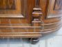 Antique four-door sideboard in walnut with a rounded shape, 19th century