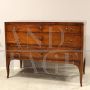 Antique sideboard with drawers from the Directoire era in walnut, 18th century Italy