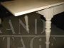 Antique extendable table, ivory color lacquered