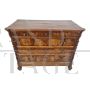 Antique 19th century chest of drawers with four drawers and turned columns