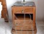 Pair of 1950s bedside tables with black marble top