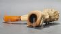 Vintage meerschaum pipe with bearded man carving