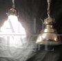 Pair of Foscarini industrial pendant lamps for Diesel, 2000s