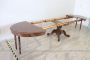 Antique table in solid walnut extendable up to 4 meters, mid-19th century