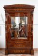 Antique Neapolitan Smith wardrobe in mahogany feather