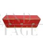 Design sideboard in red Murano glass, 1980s