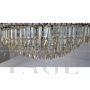 Antique Empire style ceiling chandelier with crystal drops