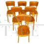 Set of 6 1950s bent beech bistro chairs