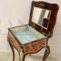 Napoleon III sewing table in bois de rose inlaid with marqueterie, 19th century