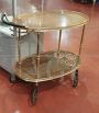 1960s food trolley in wood and brass