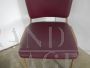 Vintage office chair in burgundy leatherette, 1970s