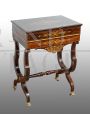 Antique French Charles X sewing table in fine exotic wood