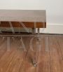 Scandinavian coffee table in teak and chromed metal, 1970s