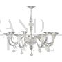 Eight-light chandelier in transparent Murano glass