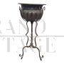 Antique wrought iron plant stand