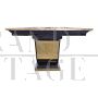 Art Deco style design table with backlit glass top