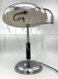 Chrome ministerial mushroom table lamp, Italy 1940s