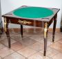 French Empire game table in mahogany feather                            