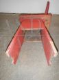 60s rustic chair in red lacquered spruce