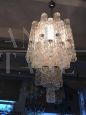 1970s crystal tube chandelier attributed to Venini